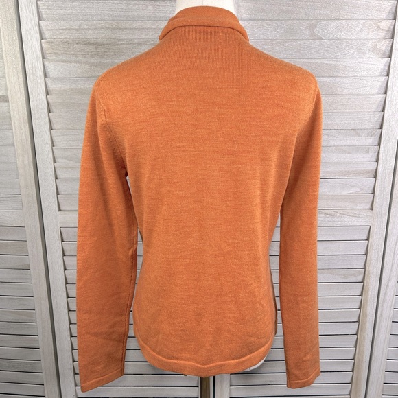 BROOKS BROTHERS 346 Merino Wool Blend Turtleneck Sweater Pumpkin-Medium - Picture 2 of 3